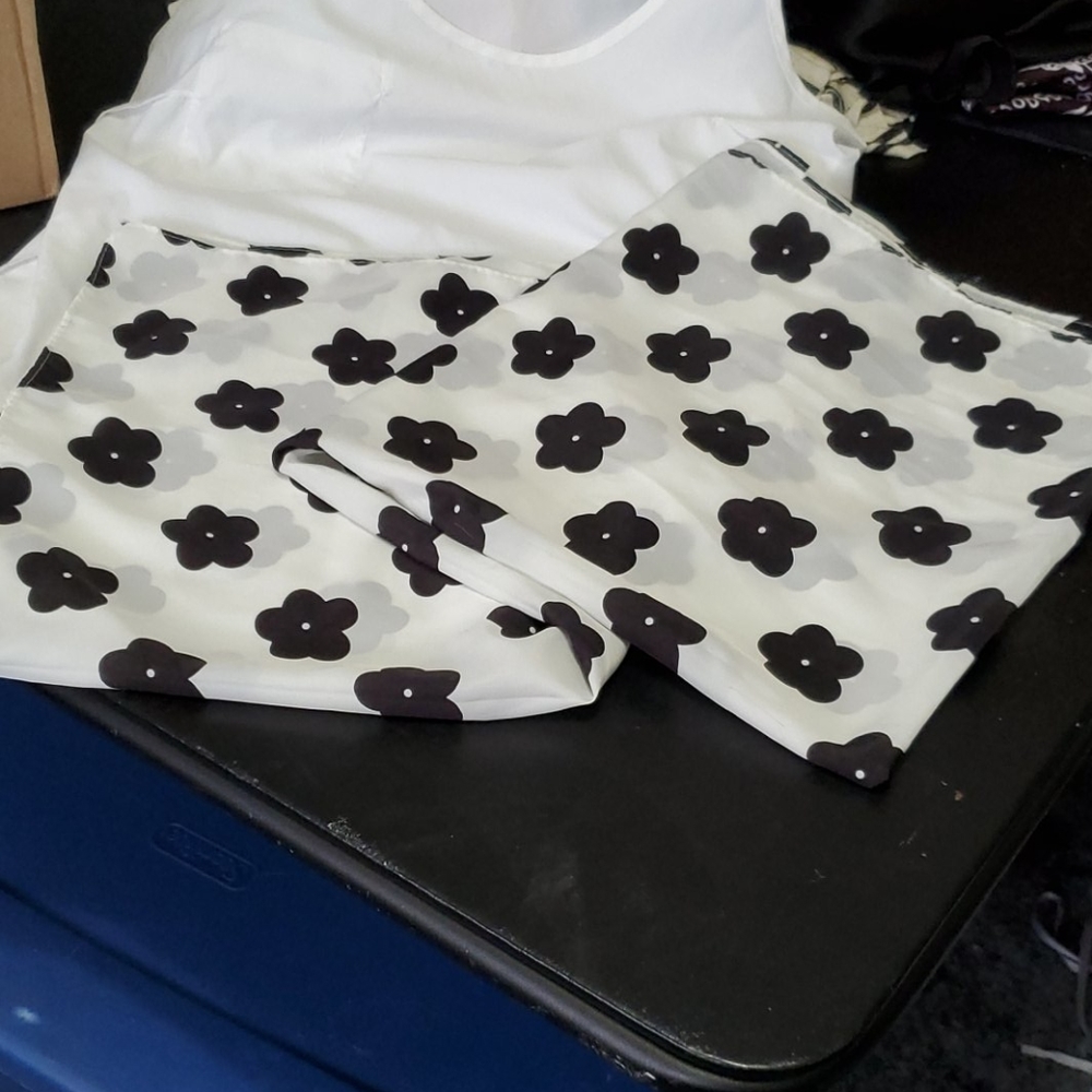 Beautiful black and off white scarf